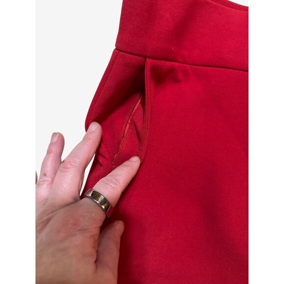 Space Simona Corsellini Womens Red Slim Fit Tapered Leg Pants Size UK 44 Italy - Picture 13 of 16